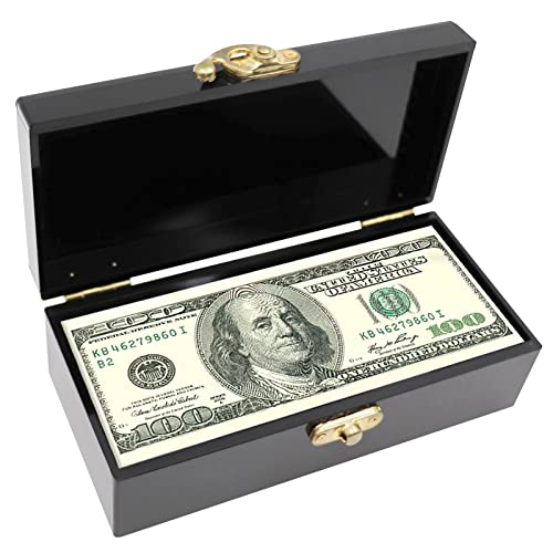 Black Acrylic Lockable Cash Box, Money Holder, Cash Organizer, Single Row Currency Tray, Money Storage Box - color: Black