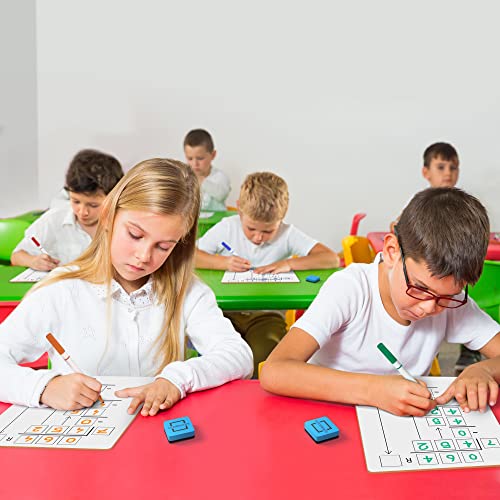 SCRIBBLEDO Long Division Dry Erase White Boards 9x12, Double-Sided, 5 Pack