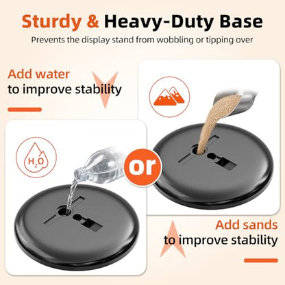 11"x17" Adjustable Floor Stand Sign Holder w/ Round Corner, 1 Pack - size: 11x17 Inch with Rounded Corners