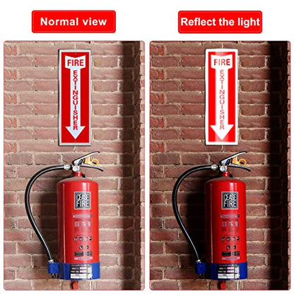 Tondiamo 4 Pack Fire Extinguisher Signs 4 x 12 Inch, Aluminum - size: 4 x 12 Inch