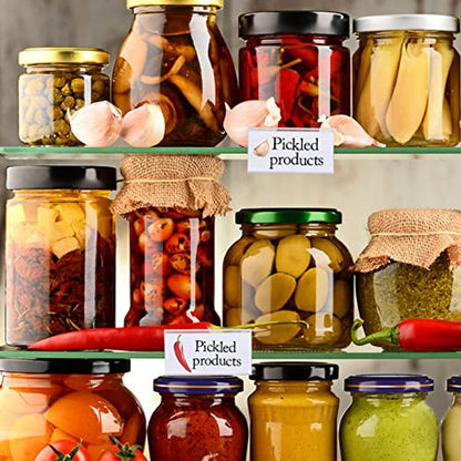 Glass Shelf Label Holders 40 pcs with Inserts fits Fits 3/8" Glass Shelving - size: 10mm ( 40 pcs)