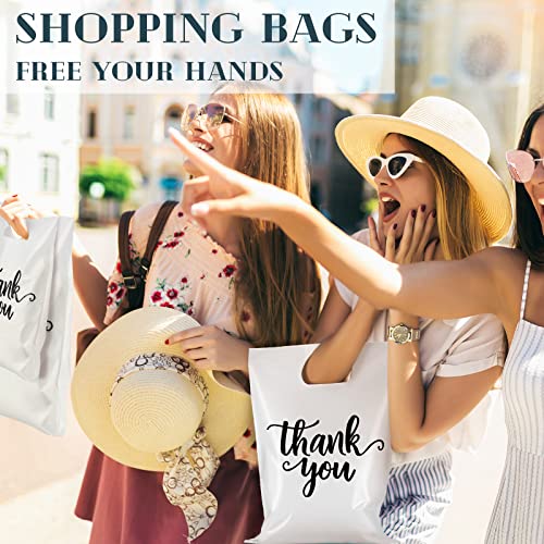 Eersida 200 Pcs Thank You Bags for Small Business, White - color: White