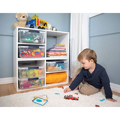 Rubbermaid Cleverstore Clear 41 QT Pack of 6 Stackable Plastic Storage Containers with Durable Latching Clear Lids - size: 41 Quart - 6 Pack