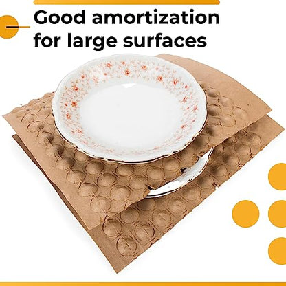 IDL Packaging 12" x 100' Paper Bubble Cushioning Wrap - Earth-Friendly Alternative to Plastic Bubbles - 3/4" Bubble Size - Packing Material for Moving, Shipping, and Storing