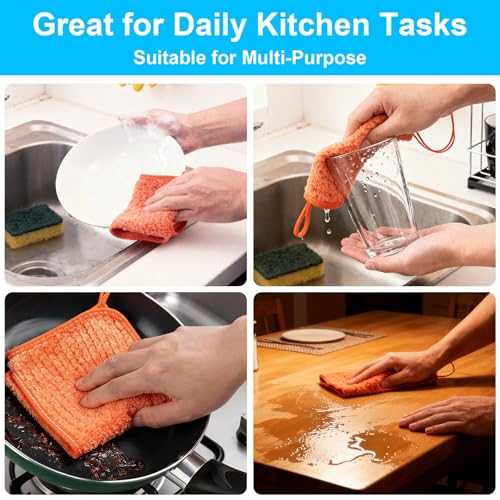 Microfiber Cleaning Cloths 12" x 12": 10pcs Reusable lint-Free Rags