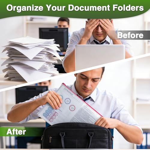 Umriox 24 Pack A3 Black Mesh Zipper Bags, Large Document Storage Pouches - color: Black 24pcs, A3