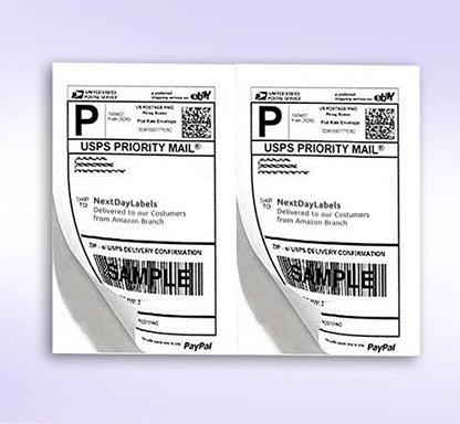 NextDayLabels Half Sheet Shipping Labels 5.5" x 8.5" – Printable Blank Labels for Laser & Inkjet Printers, White Self-Adhesive Stickers, 2 Per Page for Ship, FBA, UPS & FedEx, Made in USA, 500 Pack - size: 500 Sheets