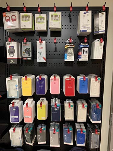Eau 100 Packs of Peg Hook Locks Retail Shop Security Stop Lock, Anti Theft peg Locks for Display Slat Wall.