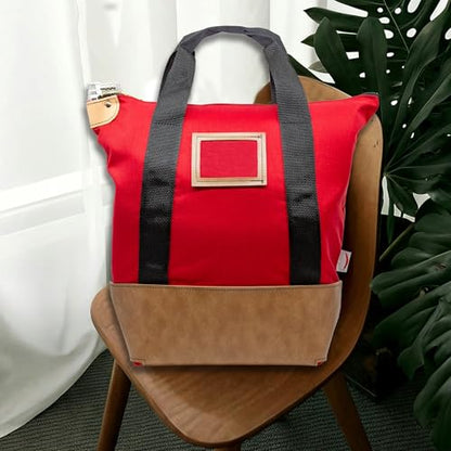 Locking Heavy Duty Courier Bag, 18x18x8 inch - color: Red
