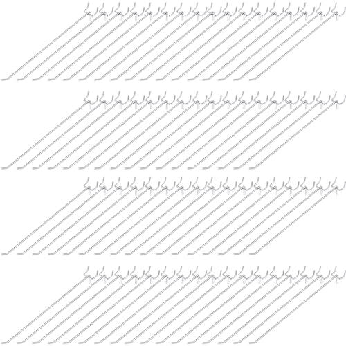 Funrous 100 Pack 12 Inch Stainless Steel Hooks for Pegboard, Silver - size: 12 Inch