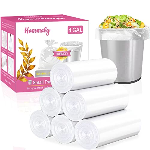 4 Gallon 180pcs Small Clear Trash Bags Strong Garbage Bags, Bathroom Trash Can Bin Liners, Plastic Bags for Office, Waste Basket Liner, Fit 12-15 Liter, 3.5,4,4.5 Gal（Clear 180） - color: Clear, size: 180 Count (Pack of 1)