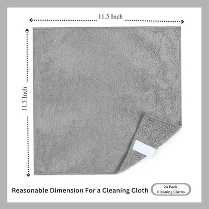 Microfiber Cleaning Cloth for Kitchen & households, Towels for Cars. - color: Gray