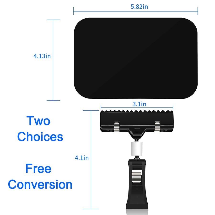 6 Pack 5.8x4.1" Double-Sided Chalkboard Signs with Clips for Retail Display - color: 6 5.8 X 4.1" Black Clips
