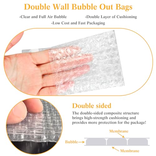 Perkoop Bubble Bags Double Bubble Pouches, 3.15 x 4 Inch, 120 Pcs - size: 3.15 x 4 Inch