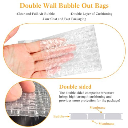 Perkoop Bubble Bags Double Bubble Pouches, 3.15 x 4 Inch, 120 Pcs - size: 3.15 x 4 Inch