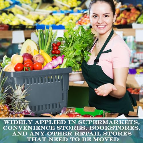 20 Pcs Bulk Shopping Baskets with Handles, Dark Gray - color: Dark Gray