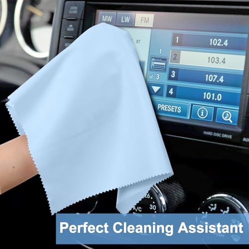 Frienda 12 Pack Large Glass Cleaning Cloth, Green, Yellow, Blue, Light Gray - color: Green, Yellow, Blue, Light Gray