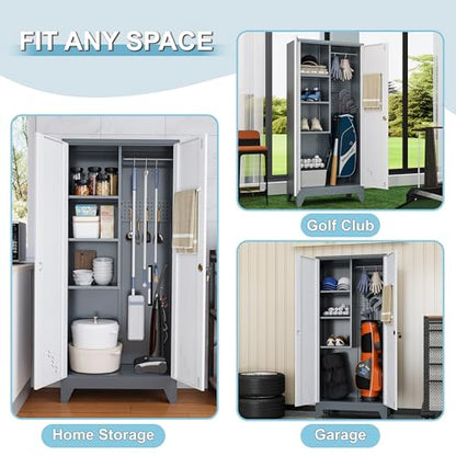 VASAAOSD Metal Golf Bag Storage Cabinet, Golf Storage Organizer for Garage