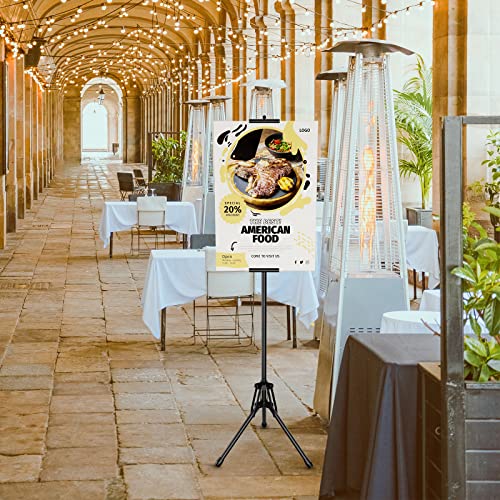 Poster Stands for Double Display, Adjustable Poster Board Height Up to 80" - color: 1 Pack Black