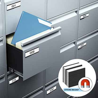 Yexiya 500 Pack Magnetic Label Holder for Metal Racks & Shelves, 1 x 3 Inch - size: 1 x 3 Inch