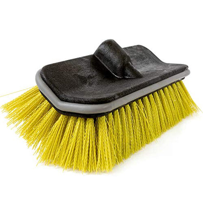 DOCA Scrub Brush 7-30 Ft with Long Handle Extension Pole - Outdoor Broom and Scrubbing Brush for House Floor, Deck, Patio, Car - Hard Brush - size: With Pole - 30 Ft, style: Hard Brush