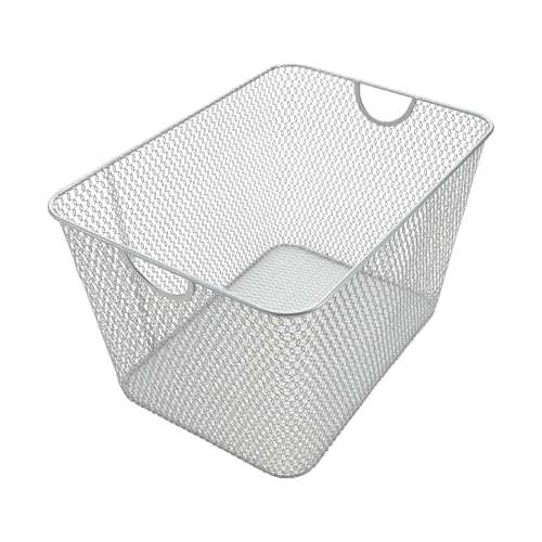 YBM HOME Kitchen Pantry Organizer Wire Basket for Shelves, Cabinets, Pantry, Countertop, Mesh Open Storage Bin Metal Basket for Organizing Food Supplies, 15x12x11.5 - size: 15x12x11.5