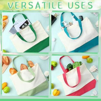 Epakh Canvas Tote Bags Bulk 18.5 x 15 In - color: Mixed Color