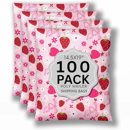 Picksie Mailers- Poly Mailer Shipping Bags Mailing 14x19 Cute Pink Envelope - color: Berry Pop - Pink, size: 14.5x19