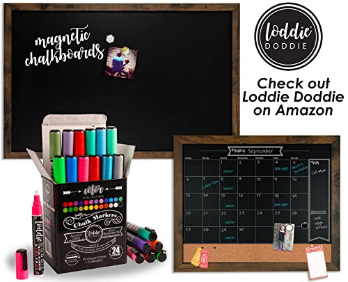 Loddie Doddie Magnetic Chalkboard Sign, Sandwich Board, Brown, 40 x 20 in
