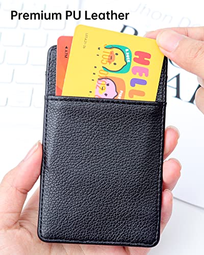 Teskyer Leather ID Badge Holder with Lanyard, Vertical Lychee Black - color: Lichee Black, size: Vertical