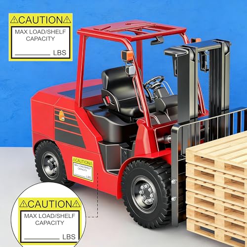 Pallet Rack Capacity Labels Caution MAX Load/Shelf LBS Warning Stickers
