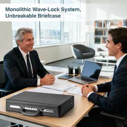 LOCKCURX Briefcases for Men, Anti-Theft Longwave Lock, 16 Inch Laptop - color: Black, size: Longwave Lock