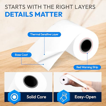 2 1/4" x 50' BPA Free Credit Card Thermal Paper (50 Rolls) - size: 2 1/4" x 50' (50Rolls)