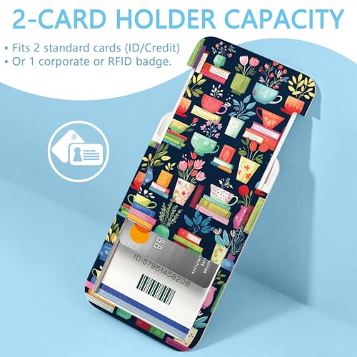 Gctriki Teacher Lanyards for Id Badges, Badge Holder Retractable Clip, Book - color: Colorful Mug Book