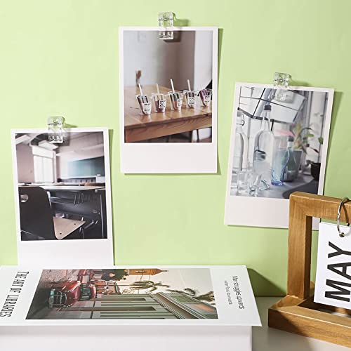 50 Pieces Self Adhesive Clips, Tapestry Sticky Spring Hangers Wall Clips for Hanging Poster Photo Office Decorations, Clear - style: Clear Self-adhesive