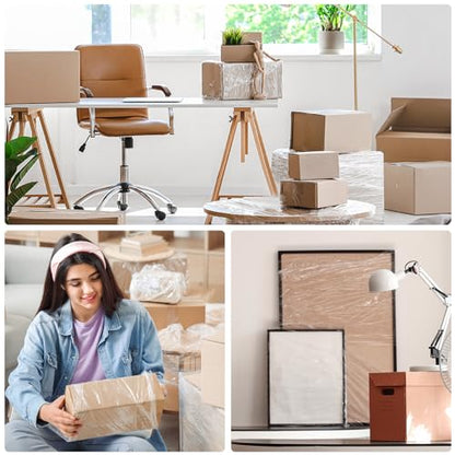 TICONN Stretch Wrap Roll, 5 in x 1000 ft Plastic Wrap for Moving Furniture - style: 5''-4PK