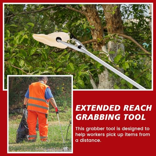 Sabary 5 Pack Suction Cup Grabber Reacher Tool Trash Picker,Red,43inch - color: Red, size: 43 Inch