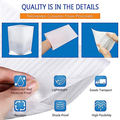Cushion Foam Wrap Pouches for Moving(25 Pack 14"x18'') - size: 14"X 18" 25PCS
