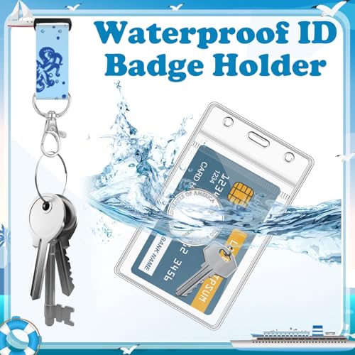 HONSIO 6 Pack Cruise Lanyard for Ship Cards, Cruise Essentials 2026, Ocean - color: 6 Pack Ocean