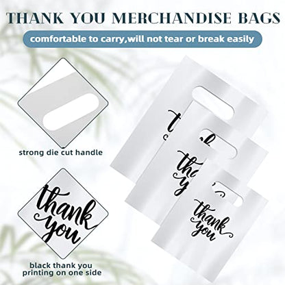 Eersida 200 Pcs Thank You Bags for Small Business, White - color: White