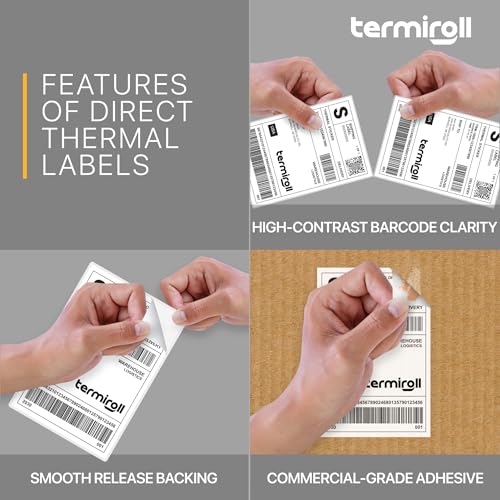 4x6 Thermal Labels, Shipping Stickers 130 Labels/Fanfold Perforated, Compatible with Rollo, Zebra, iDPRT, Munbyn & More Direct Thermal Printers, Strong Adhesive for Small & Medium Business - size: 4x6 - 1 Stack | 130 Labels