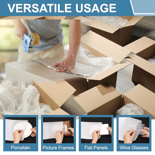 PATIKIL Foam Pouches, (4.7 x 6.3 Inch, White) (100 Pcs), Foam Cushion Pouches Packing Cushioning Supplies, Suit for - Moving/Transportation/Storage - size: 4.7 x 6.3 inches