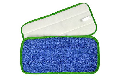 CleanAide All-Purpose Microfiber Twist Yarn Mop Pads for Dust, Dirt & Pet Hair, Hook & Loop Backing, Machine Washable & Reusable, Home & Commercial Cleaning, 10-Inch, 6-Pack, Green - color: Green