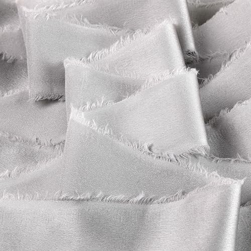 Silk Satin Ribbon 1-1/2 Inch x 30 Yards Gray - color: Gray