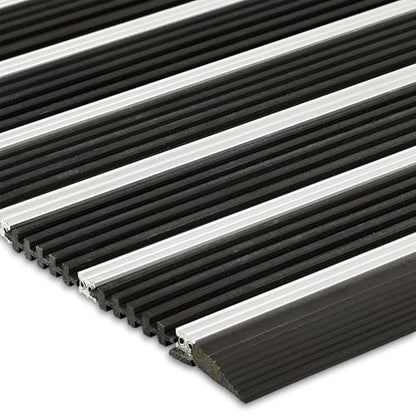 Ecomills Alumat Aluminum Doormat, 20" x 32.6", Black - size: 1'8" x 2'9" (Rectangular)
