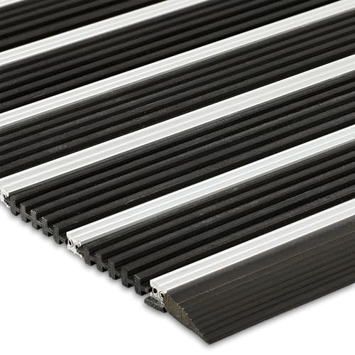 Ecomills Alumat Aluminum Doormat, 17.3" x 29.5", Black - size: 1'5" x 2'6" (Rectangular)