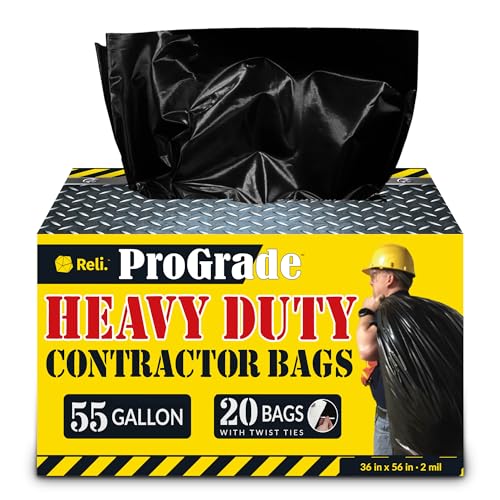 Reli. Contractor Garbage Bags 55 Gallon