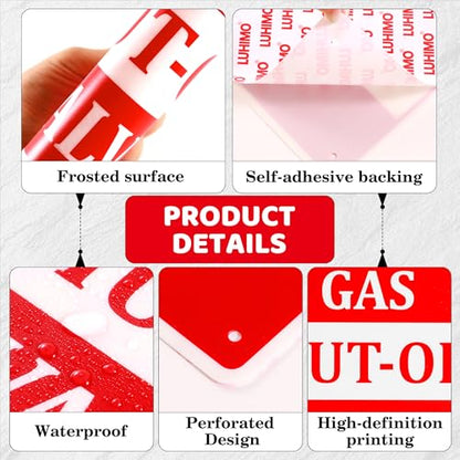 Gas Shut Off Valve Sign, 9.8X6.7IN Notice Gas Shut Off Warning Sticker - color: Gas Shut Off Valve 508