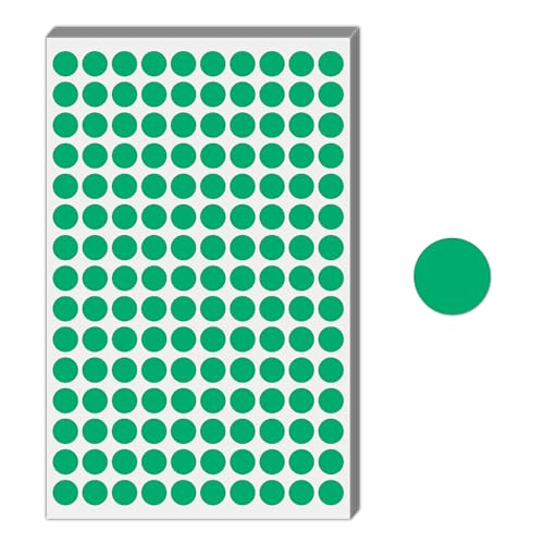3000 Pieces, 1/2 inch - Green Dot Stickers, Small Round Circle Dots Labels - color: Green, size: 3000 Pieces