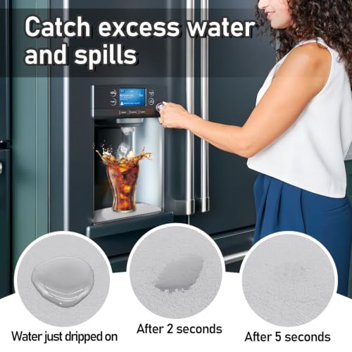 LOPNUR 2 Pack Refrigerator Drip Tray Catcher, 9"x3.1" Trapezoid, Light Grey - color: Light Grey, size: Trapezoid - 9"x3.1"